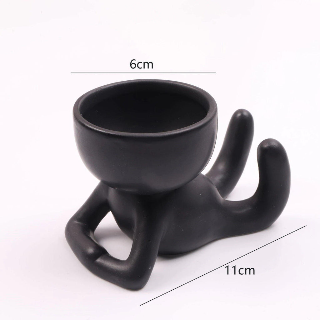 Petite Person Clay Succulent Planter