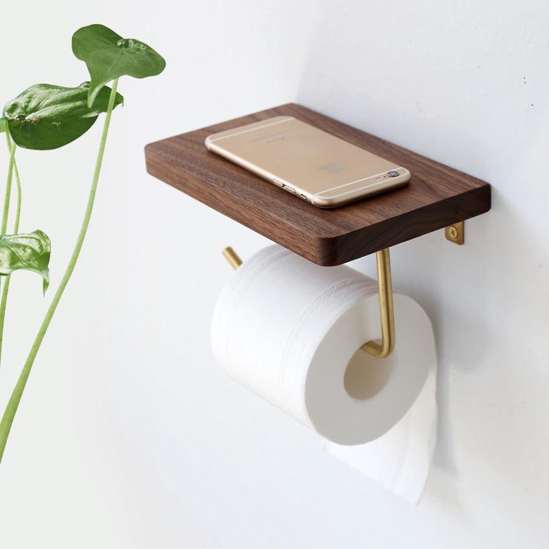 Versatile Wooden Toilet Roll Organizer