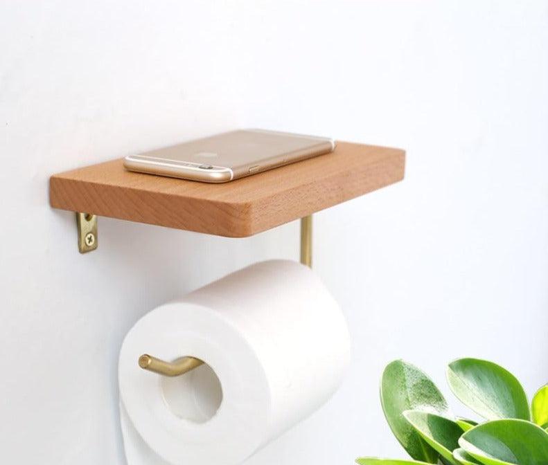 Versatile Wooden Toilet Roll Organizer